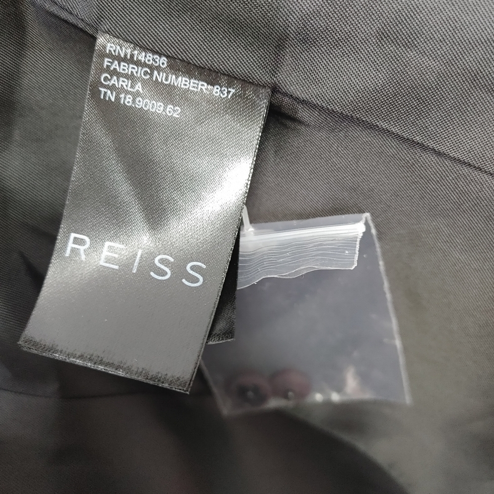 Reiss Carla Eggplant Pleated Viscose Blazer Size M - Picture 9 of 14